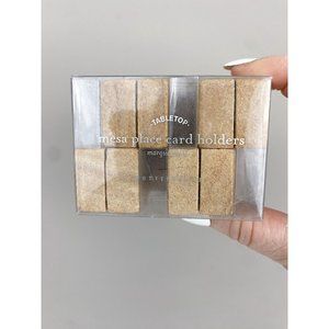 Pottery Barn Table Top Mesa Place Card Holders + Place Cards NEW Set of 4 blocks